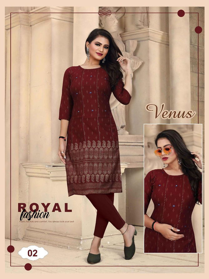 Aagya Venus Ethnic Wear Wholesale Kurti Collection